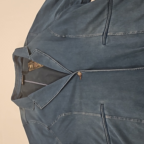 NWT DG2 by Diane Gilman Super Stretch Knit Denim Midtone  Blazer size 4X - Picture 5 of 11